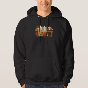 Fall Orange Lattes Pumpkin Spice Autumn Thankful Hoodie