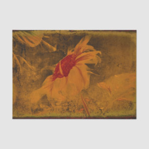 Fall Orange Sunflower Vintage Antique Texture Tissue Paper