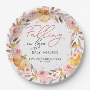 Fall "Our Little Pumpkin" Baby Shower Personalised Paper Plate