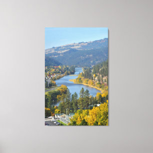 Fall Over Clearwater River Idaho Canvas Print