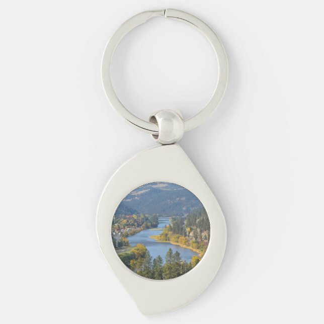 Fall Over Clearwater River Idaho  Key Ring (Front)