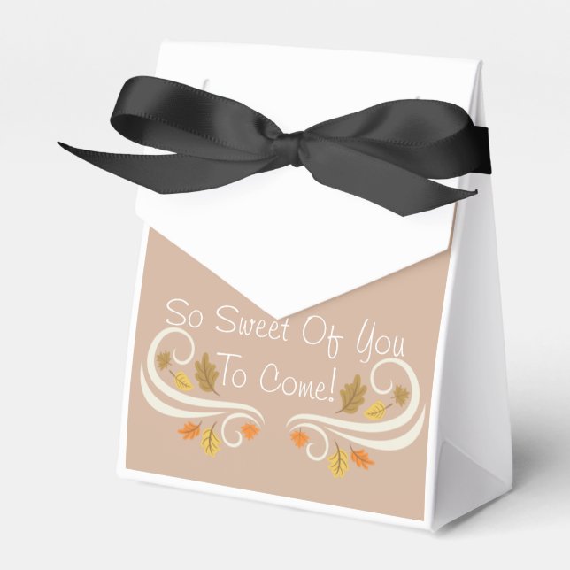 Fall Owl Baby Favour Boxes! Box (Front Side)