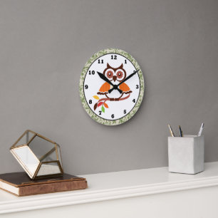 Fall Owl Clock