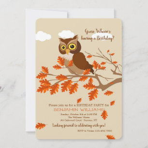 Fall Owl Invitation