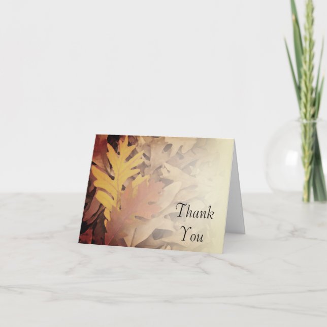 Fall Painted Leaves Bridesmaid Thank You (Front)