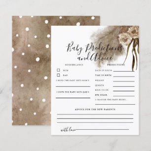 Fall Pampas Grass Baby Predictions & Advice Card