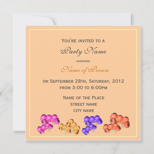 Fall parties invitation (Front)
