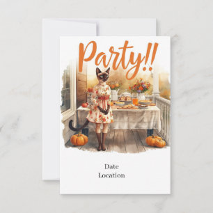 Fall Party Invitation Card – Cozy Autumn Gathering