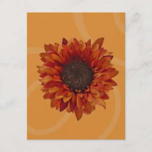 Fall Party Invitation - Orange Sunflower