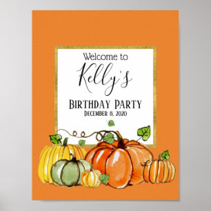 fall party, pumpkin, autumn, welcome sign
