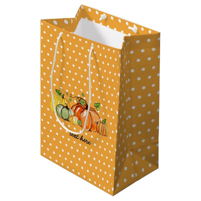 fall party, pumpkin,  birthday party Gift Bag (Front Angled)
