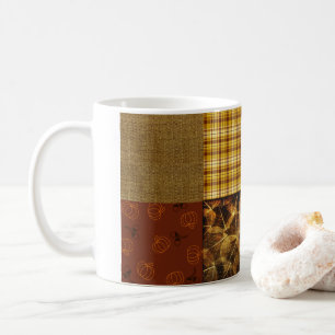 Fall Patchwork Colourful Designs Coffee Mug