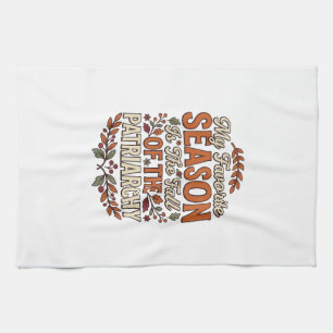 Fall Patriarchy Vintage Feminist Autumn Shirt Desi Tea Towel