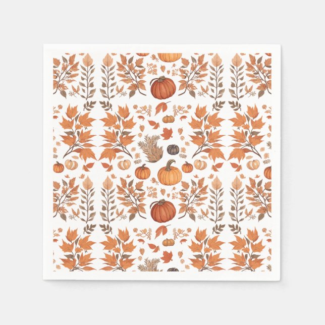 Fall pattern design napkin (Front)