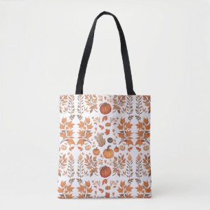 Fall pattern design tote bag