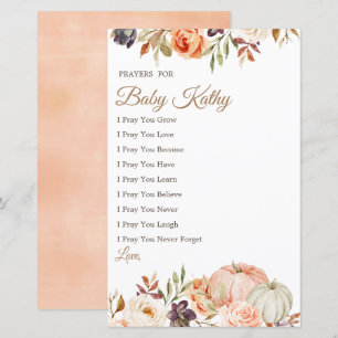 Fall Peach Pumpkin Love Prayers for Baby