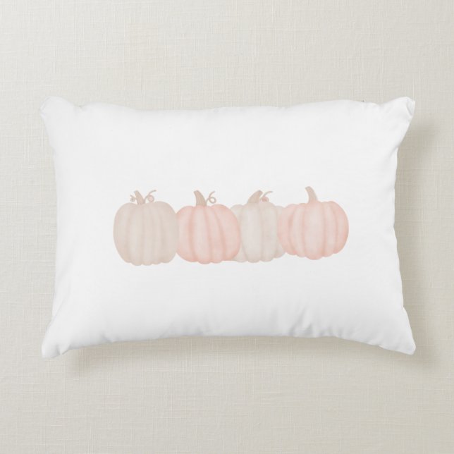 Fall Peach Pumpkin's Decorative Cushion (Front)