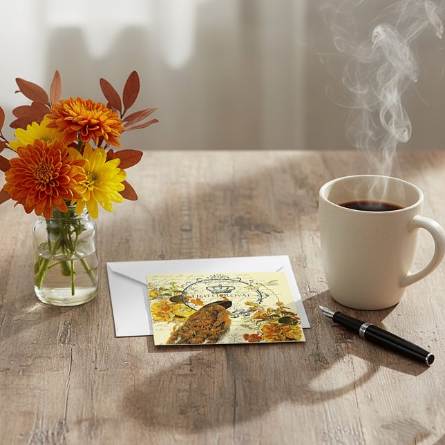 Fall peacock card (Creator Uploaded)