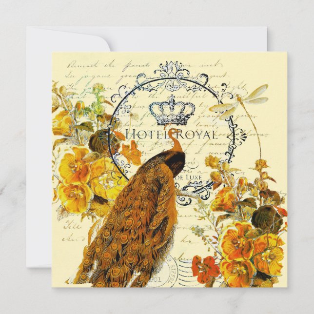 Fall peacock card (Front)