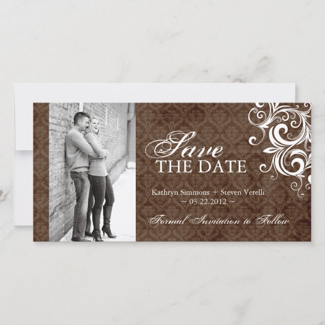 Fall Photo Save The Date Invitation (Front)