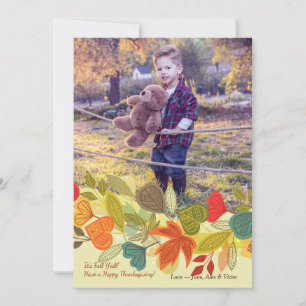 Fall Photo Thanksgiving Card