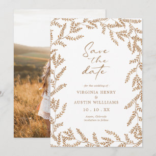 Fall Photo Wedding Save The Date