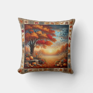 Fall Pillow - "Blessed are the leaves that let go"