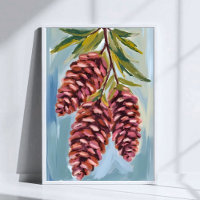 Fall Pinecones Watercolor Autumn