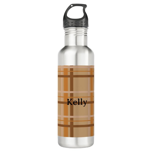 Fall Plaid 710 Ml Water Bottle (Front)