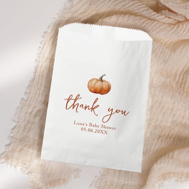 Fall Plaid A Little Pumpkin Baby Shower Favour Bags (Creator Uploaded)