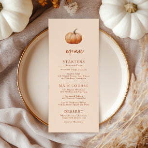Fall Plaid A Little Pumpkin Baby Shower Menu