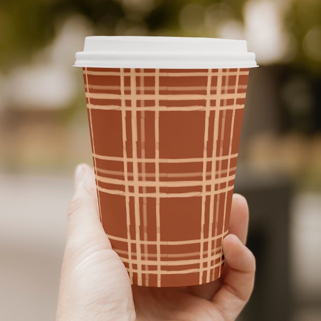 Fall Plaid A Little Pumpkin Baby Shower Paper Cups (Creator Uploaded)