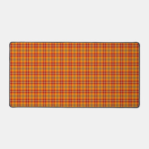 Fall Plaid Autumn Tartan Design Desk Mat