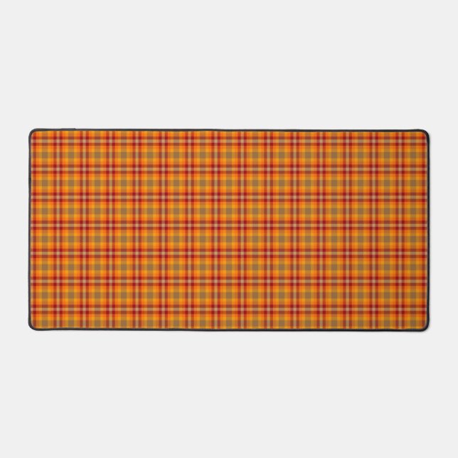 Fall Plaid Autumn Tartan Design Desk Mat (Front)