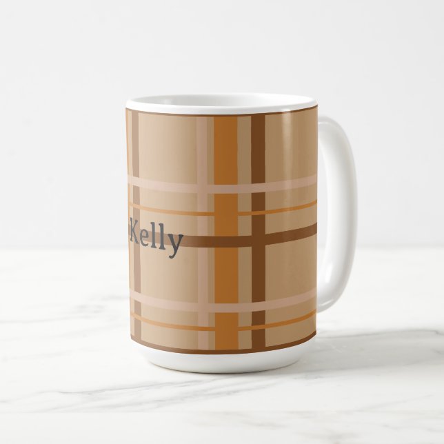 Fall Plaid Coffee Mug (Front Right)