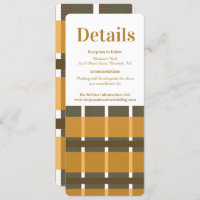 Fall Plaid Flannel Mustard Wedding Details
