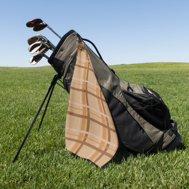 Fall Plaid Golf Towel (Green)