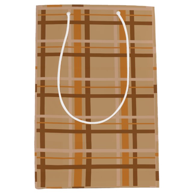 Fall Plaid Medium Gift Bag (Front)