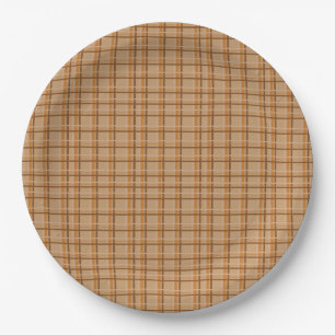 Fall Plaid Paper Plate