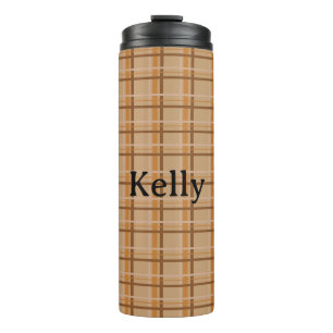 Fall Plaid Thermal Tumbler