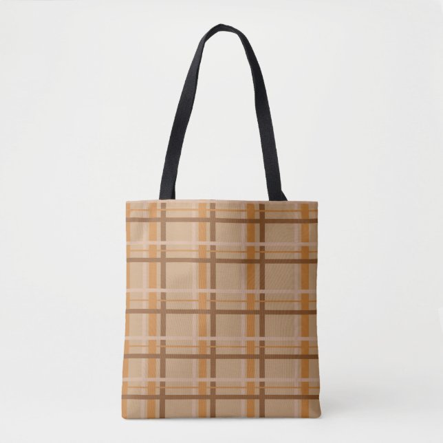 Fall Plaid Tote Bag (Front)