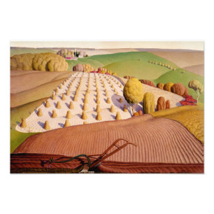 Fall Ploughing, 1931 by Grant Wood Photo Print