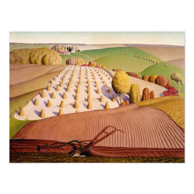 Fall Ploughing by Grant Wood Photo Print (Front)