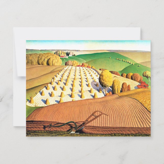 Fall Ploughing, fine art America, Card (Front)