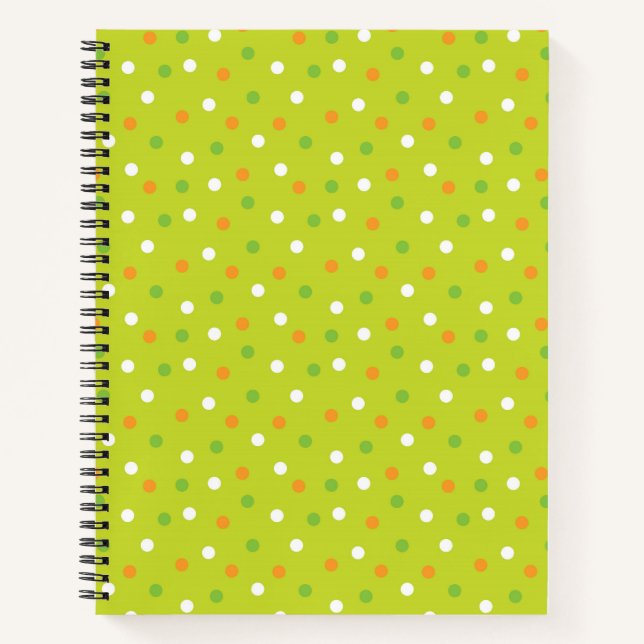 Fall Polka Dot Spiral Notebook (Front)