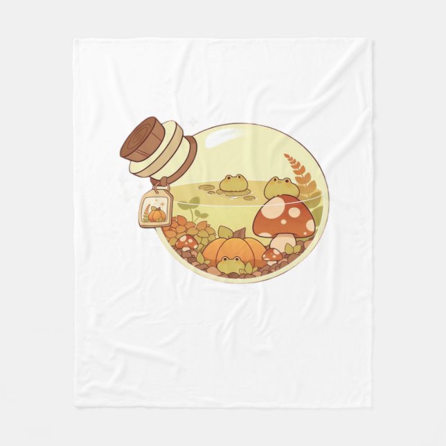Fall Potion With Froggies Classic Fleece Blanket (Front)