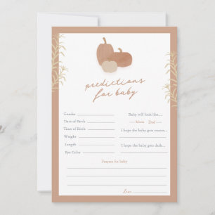 Fall Predictions for Baby Shower Game