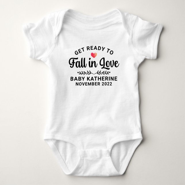 Fall Pregnancy Announcement Baby Bodysuit (Front)