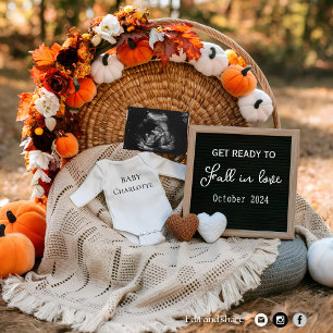 Fall pregnancy announcement digital