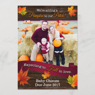 Fall Pregnancy Announcement with Picture